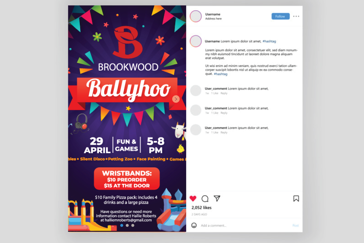 Brookwood School Social graphics