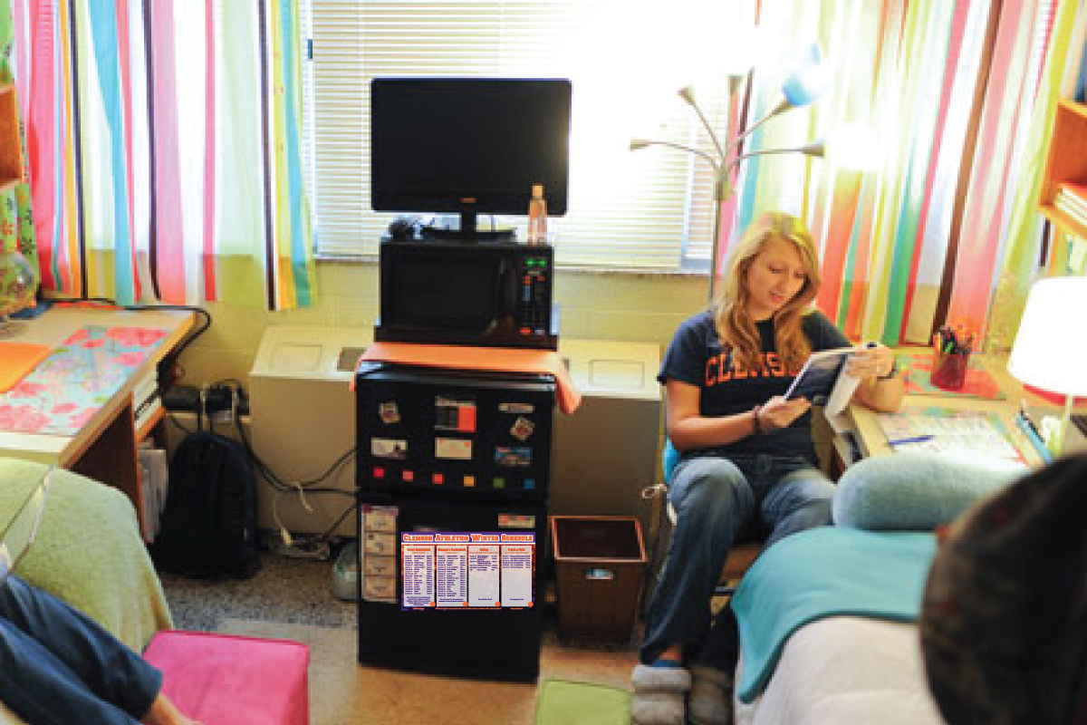 Clemson Dorm athletic schedule magnet
