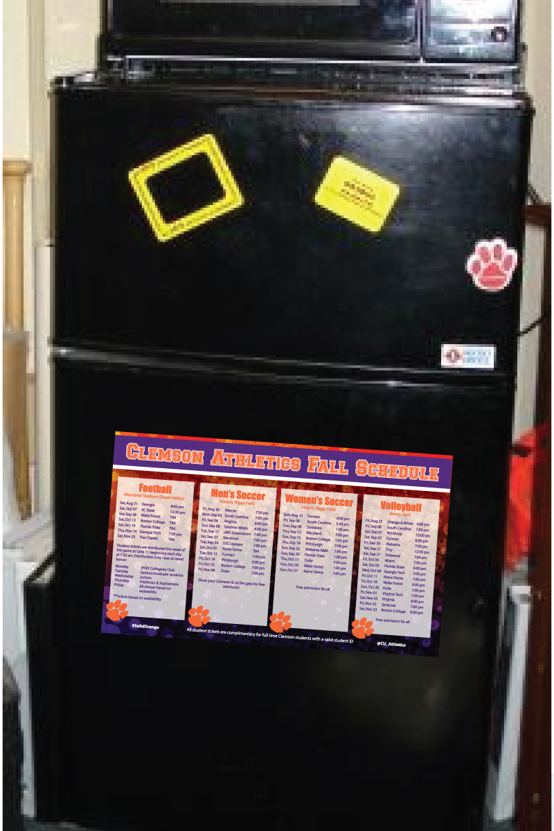 Clemson Frigde magnet